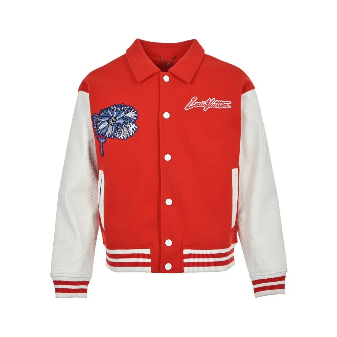 Louis Vuitton 23ss Back Embroidered Floral Baseball Jersey